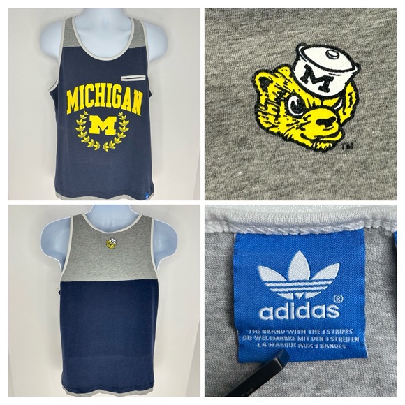 Adidas‎ University of Michigan Wolverines Pocket Tank Top Size Large NCAA - Picture 1 of 12
